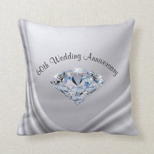 Coussin Cadeaux traditionnels pour les 60 ans de mariage,