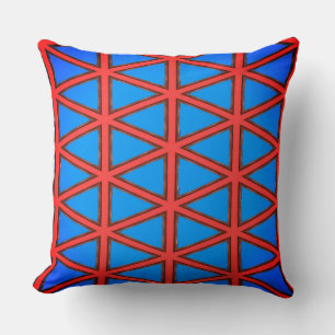 Coussin Cadenas orange sur reflet bleu clair
