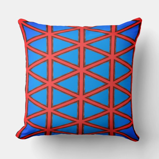 Coussin Cadenas orange sur reflet bleu clair (Recto)