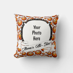 Coussin Cadre de basket-ball photo personnalisée