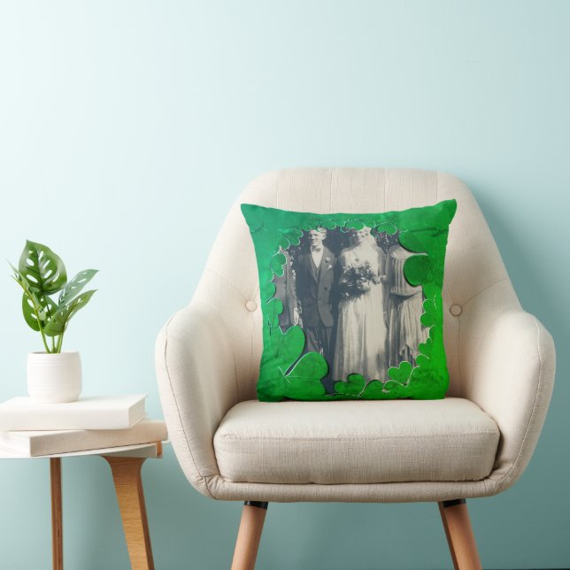 Coussin Cadre de fermeture à 4 feuilles + photo (Chaise)