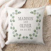 Coussin Cadre | de feuille d'eucalyptus d'aquarelle (Couverture)