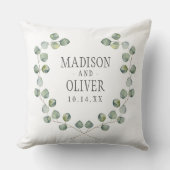 Coussin Cadre | de feuille d'eucalyptus d'aquarelle (Recto)