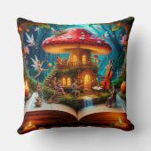 Coussin Cadre de forêt enchantée avec fées (Verso)