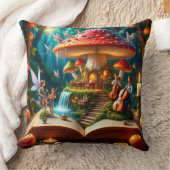 Coussin Cadre de forêt enchantée avec fées (Couverture)