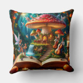 Coussin Cadre de forêt enchantée avec fées (Verso)