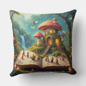 Coussin Cadre de forêt enchantée avec fées (Verso)