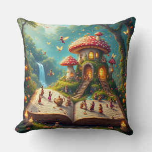 Coussin Cadre de forêt enchantée avec fées