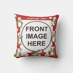 Coussin Cadre de pingouins de Noël