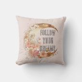 Coussin Cadre doré chic rose blush floral baby shower (Recto)