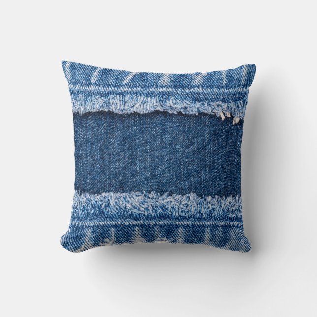 Coussin Cadre en tissu à deux tons blanchis (Recto)