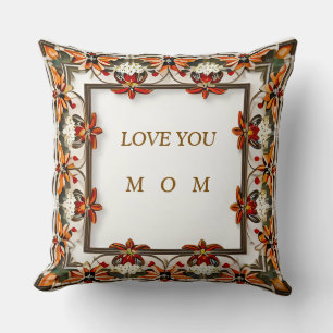Coussin Cadre floral complexe
