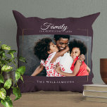 Coussin Cadre moderne | La famille est tout l'or photo<br><div class="desc">Hé, les champions de famille ! Elevez votre décor de maison avec notre coussin ZZLE, avec une élégante "Famille est TOUT" typographie de script avec un cadre or magnifique sur rouge marron foncé. Ce coussin est la façon parfaite de mettre en valeur votre amour pour votre famille dans le style....</div>