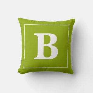 Coussin Cadre personnalisé de monogramme minimaliste moder