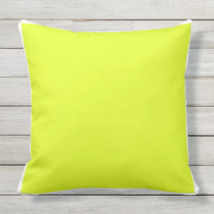 Coussin Cadre uni personnalisé clair jaune / blanc