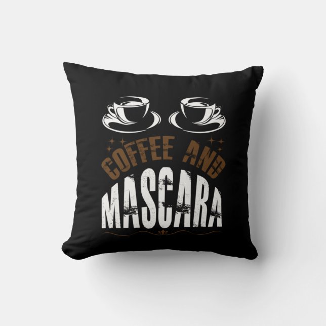 Coussin Café Art Café Et Mascara (Recto)