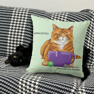 Coussin Café au gingembre orange amusant