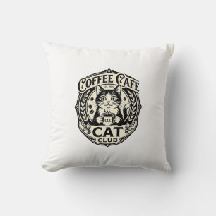 Coussin Café Café Chat Drôle Chat Graphique - Café Café Ca