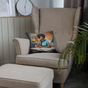 Coussin Café Chronicle : Retro Newsreader