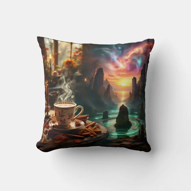 Coussin Café cosmique (Recto)