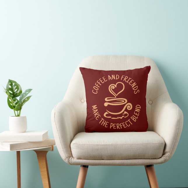 Coussin Café et amis, faire le mélange parfait (Chaise)