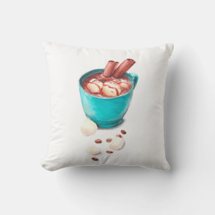 Coussin Café et cuisine décoration chocolat chaud.