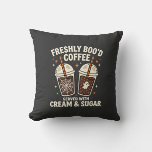 Coussin Café Halloween Fraîchement Infusé