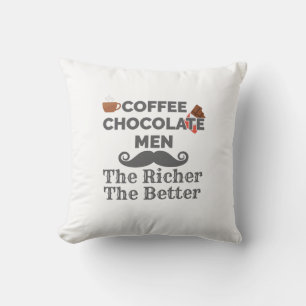 Coussin Café Lover Chocolat Hommes Plus Riche