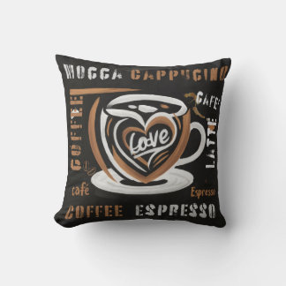 Coussin Café Mocca Cappucino Esspreso Café'Latte