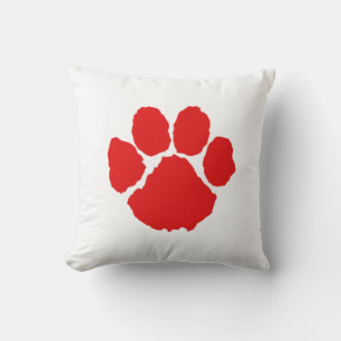 Coussin Café Patte Rouge