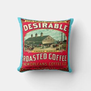 Coussin Café rôti au marché français