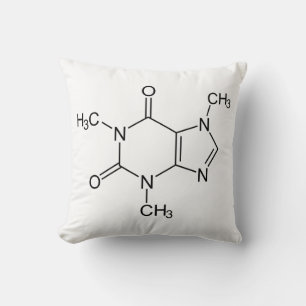 Coussin Caféine Molécule Chimie Café Atomes