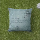 Coussin Cage d'oiseaux au bleu profond de Steampunk (Herbe)