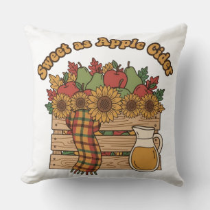 Coussin Caisse de cidre de pomme doux d'automne