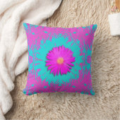 Coussin Caleidoscopio de Magenta y Turquesa (Couverture)