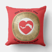 Coussin Calendrier 2026 Amoureux 'Comment t'aime-je ?' (Recto)