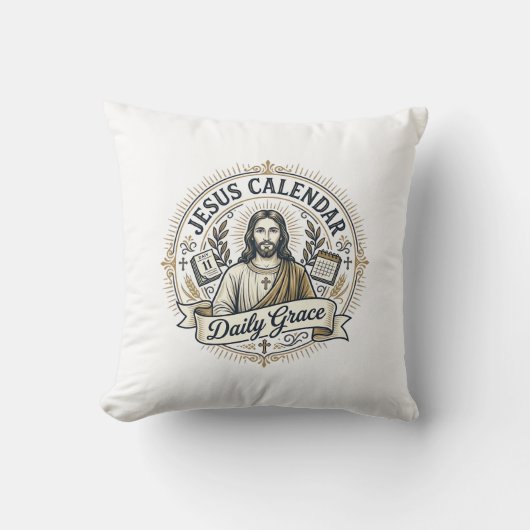 Coussin Calendrier de Jésus Grâce quotidienne Calendrier d (Recto)