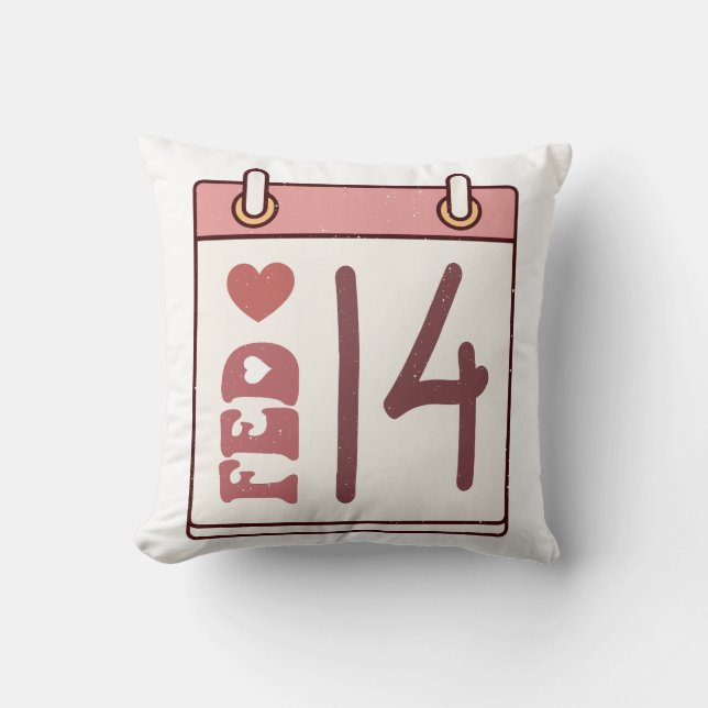 Coussin Calendrier de la Saint-Valentin (Recto)