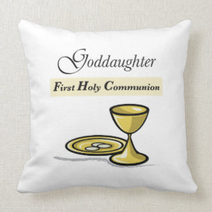 Coussin Calice de première communion de filleule personnal
