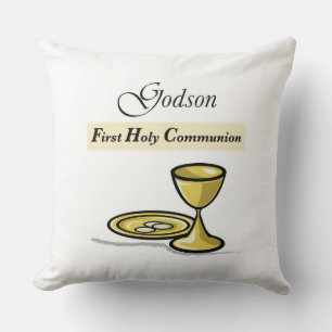 Coussin Calice de première communion personnalisable pour 