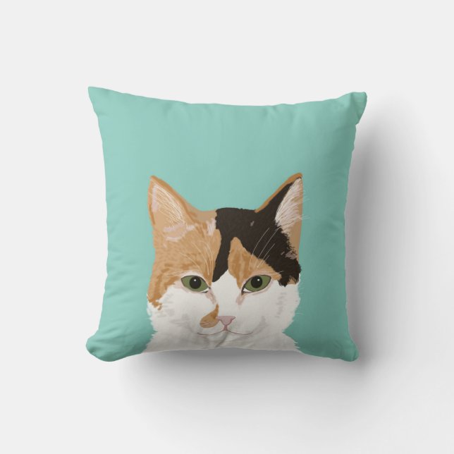 Coussin Calico Cat - Offres personnalisables de chat décor (Recto)