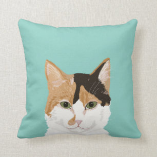 Coussin Calico Cat - Offres personnalisables de chat décor