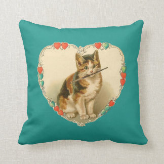 Coussin Calico Kitten dans le coeur
