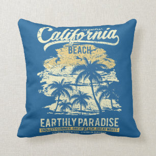 Coussin California Beach Vivre à Paradise Été sans fin