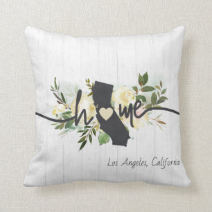 Coussin California State Personnalisé Accueil Ville Rustiq
