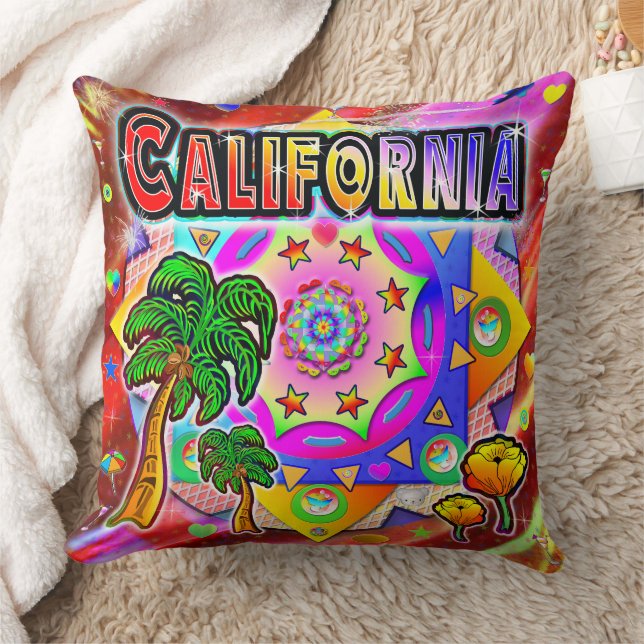 Coussin California Tropical Friends (Couverture)