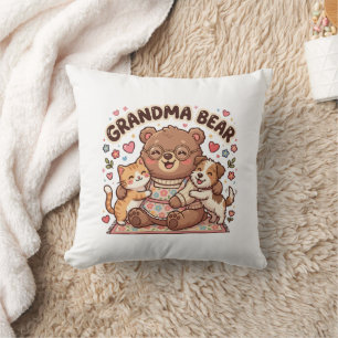Coussin Câlin mignon de grand-mère ours