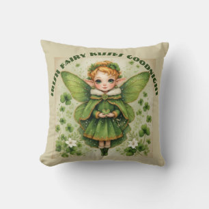 Coussin Câlins de fées irlandais verts Bonne nuit Bébé