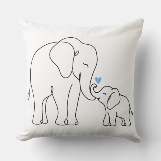 Coussin Câlins tendres d'éléphant (Recto)