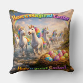 Coussin Call Easter enchanted unicorns and Easter eggs dec (Verso)